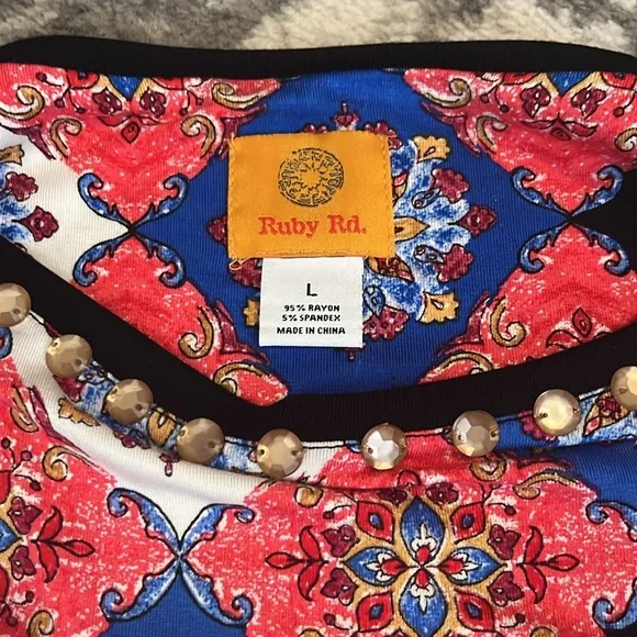 Ruby Rd. Bright Multi Color Tunic - Picture 5 of 5